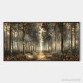 ARTOVITAS Forest Path – Panoramic Misty Forest Landscape Oil Painting - image 1