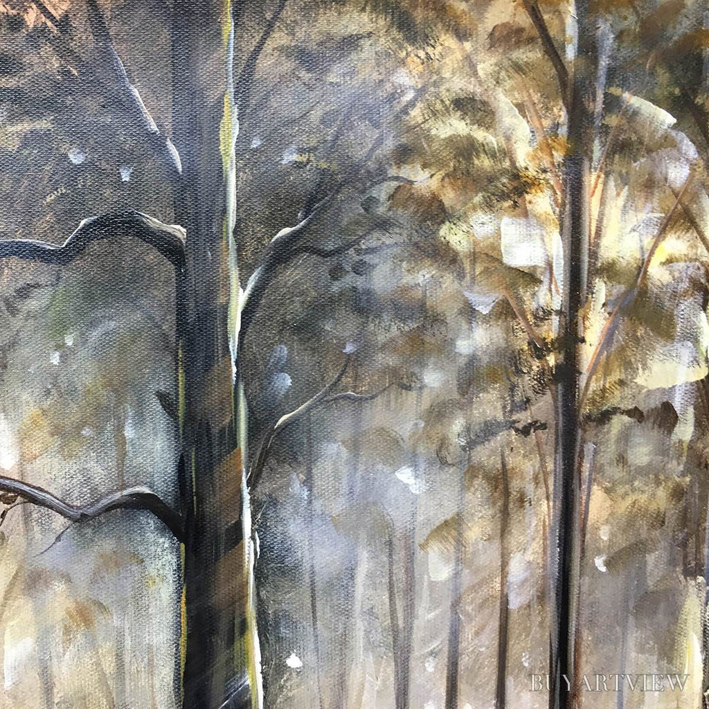 ARTOVITAS Forest Path – Panoramic Misty Forest Landscape Oil Painting - image 6