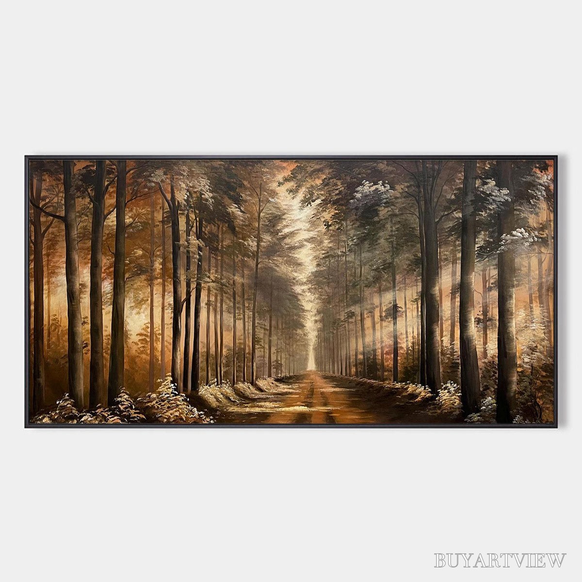 ARTOVITAS Forest Path – Panoramic Landscape Oil Painting - image 1