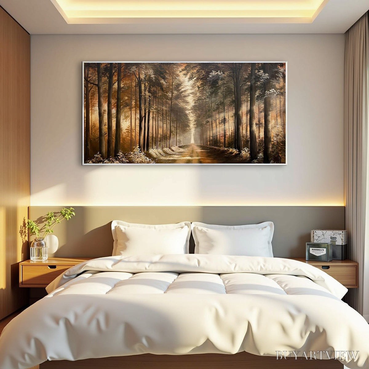 ARTOVITAS Forest Path – Panoramic Landscape Oil Painting - image 6