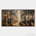 ARTOVITAS Whispers of the Woods – Panoramic Forest Path Oil Painting - image 1