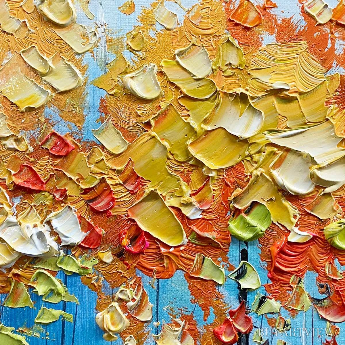 ARTOVITAS Autumn Reflections – Colorful Autumn Forest Landscape Oil Painting - image 5