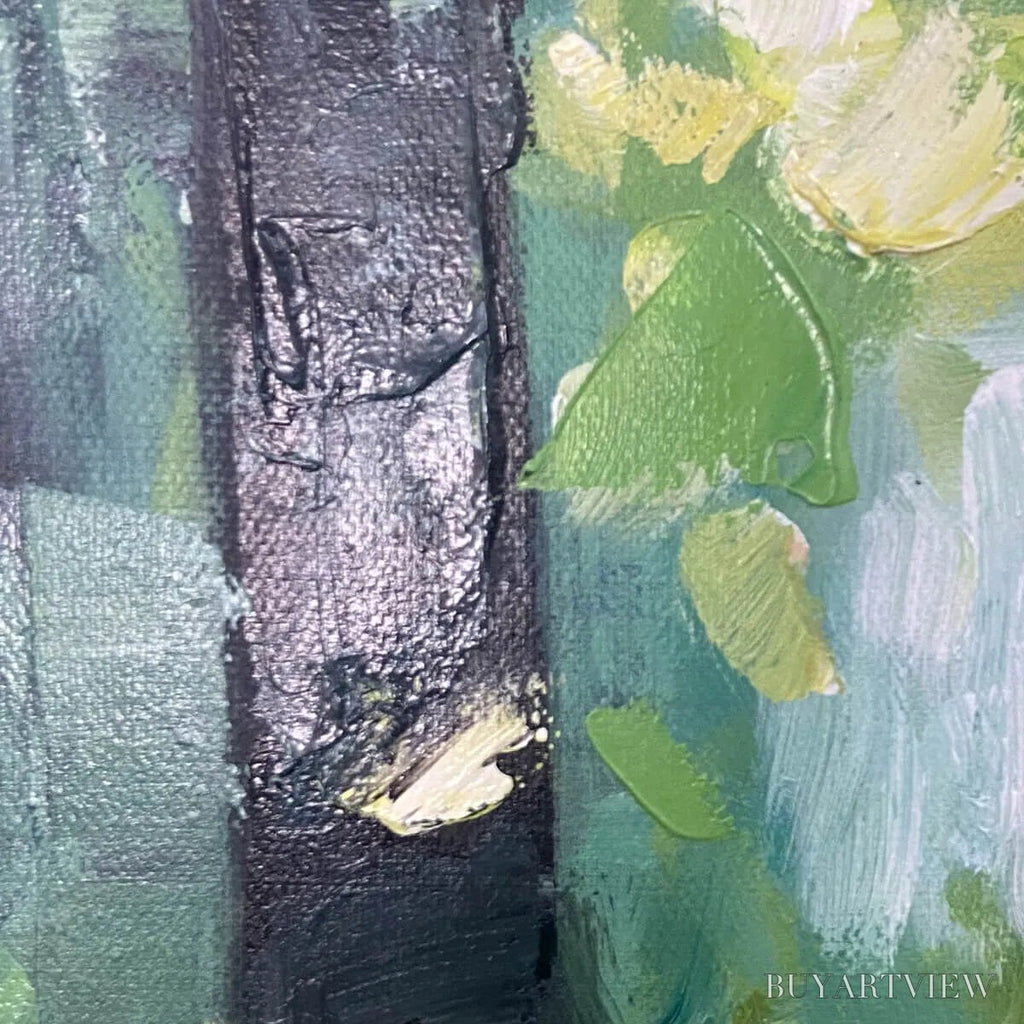 ARTOVITAS Emerald Grove – Forest Trees Nature Oil Painting - image 5