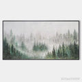 ARTOVITAS Emerald Mist – Panoramic Misty Forest Landscape Oil Painting - image 1