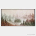 ARTOVITAS Misty Pines – Panoramic Misty Forest Landscape Oil Painting - image 1