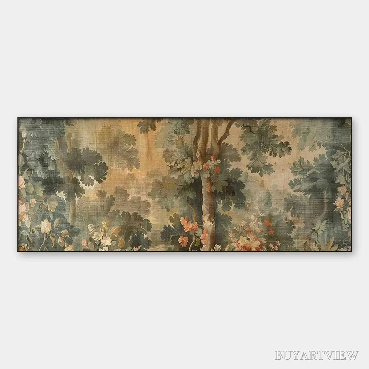 ARTOVITAS Antique Forest Tapestry Panoramic – Forest Tapestry Painting, Panoramic - image 1