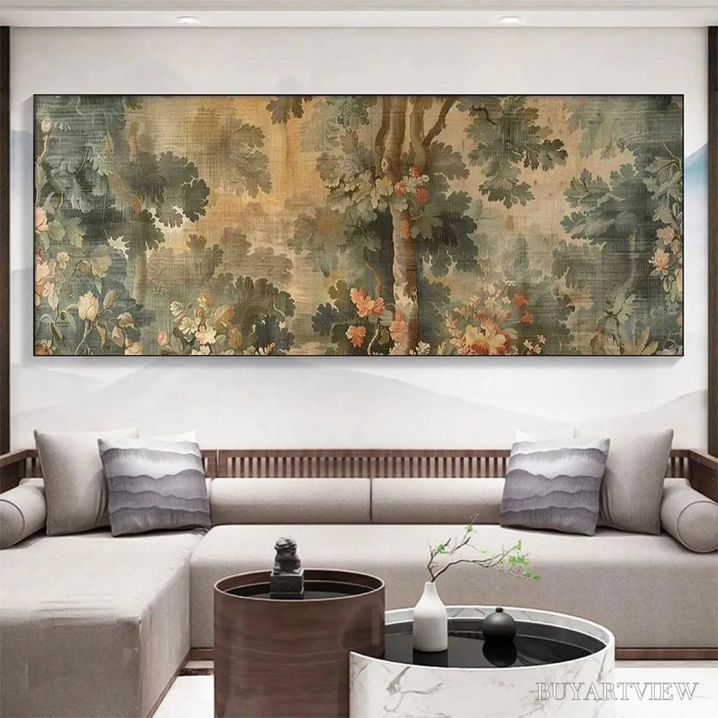 ARTOVITAS Antique Forest Tapestry Panoramic – Forest Tapestry Painting, Panoramic - image 2