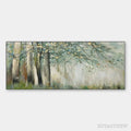 ARTOVITAS Whispering Woods – Serene Green and Gold Forest Landscape Painting - image 1