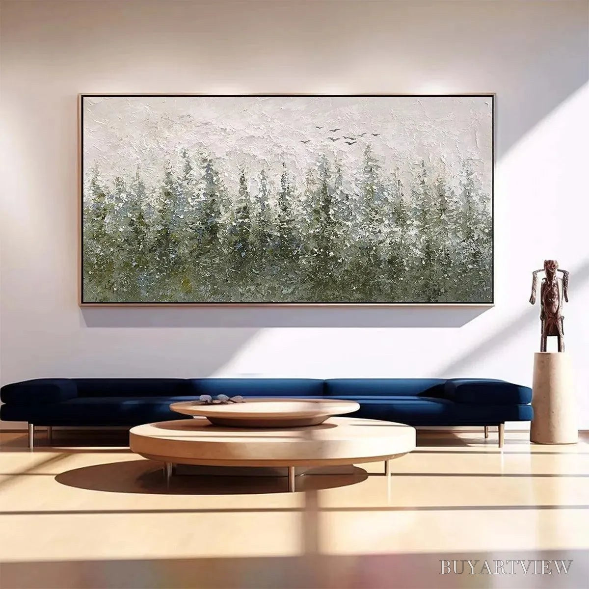 ARTOVITAS Misty Forest – Textured Atmospheric Forest Landscape Painting - image 2