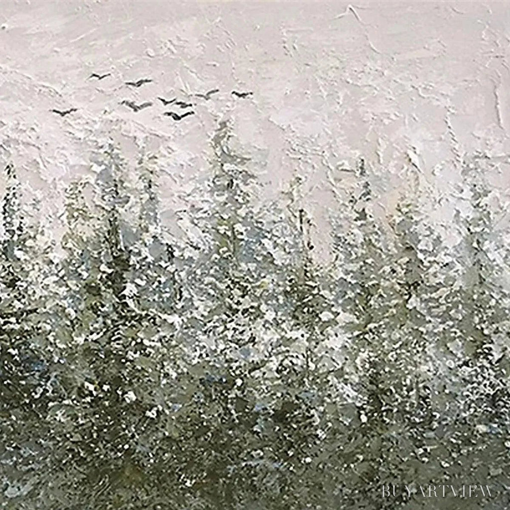 ARTOVITAS Misty Forest – Textured Atmospheric Forest Landscape Painting - image 3