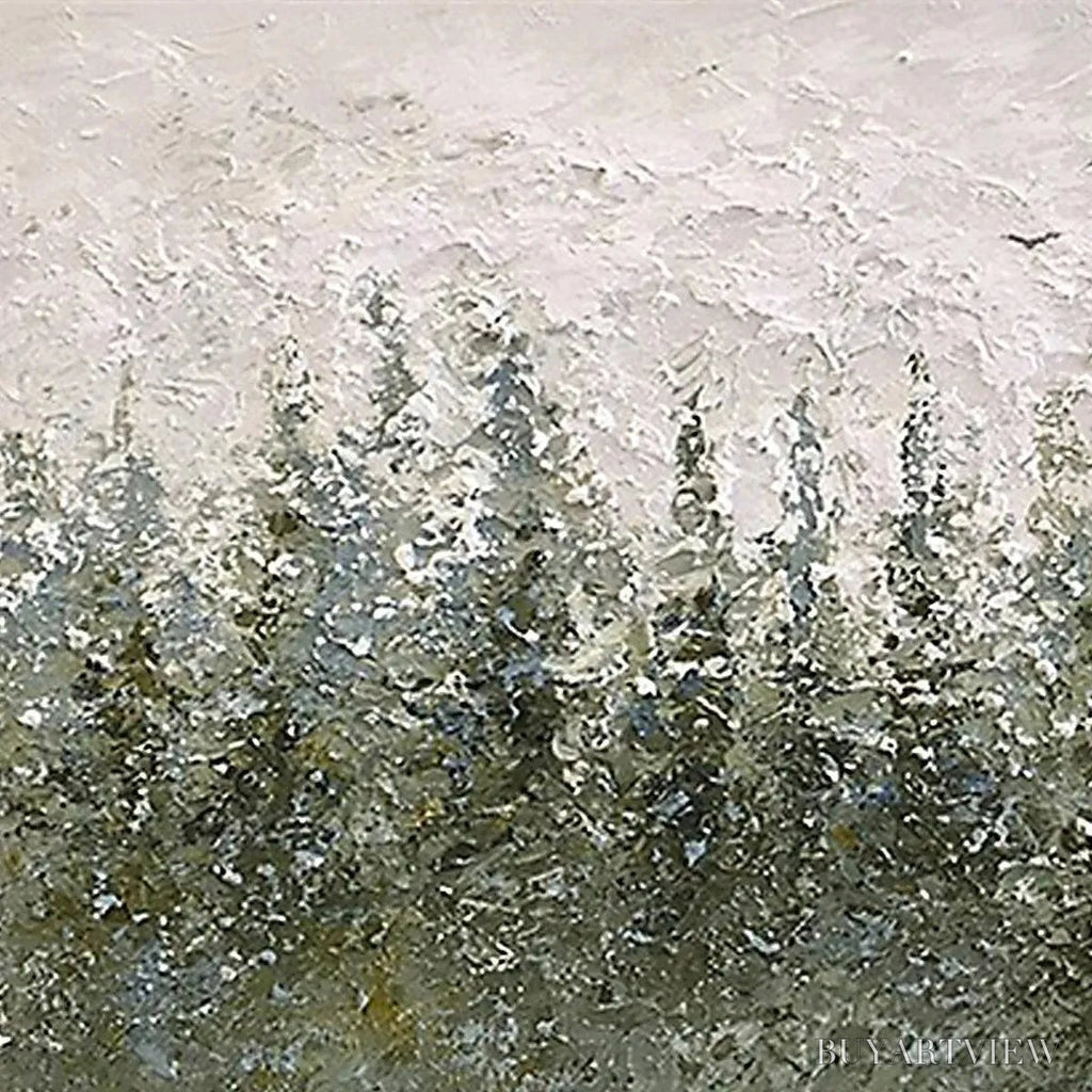 ARTOVITAS Misty Forest – Textured Atmospheric Forest Landscape Painting - image 5