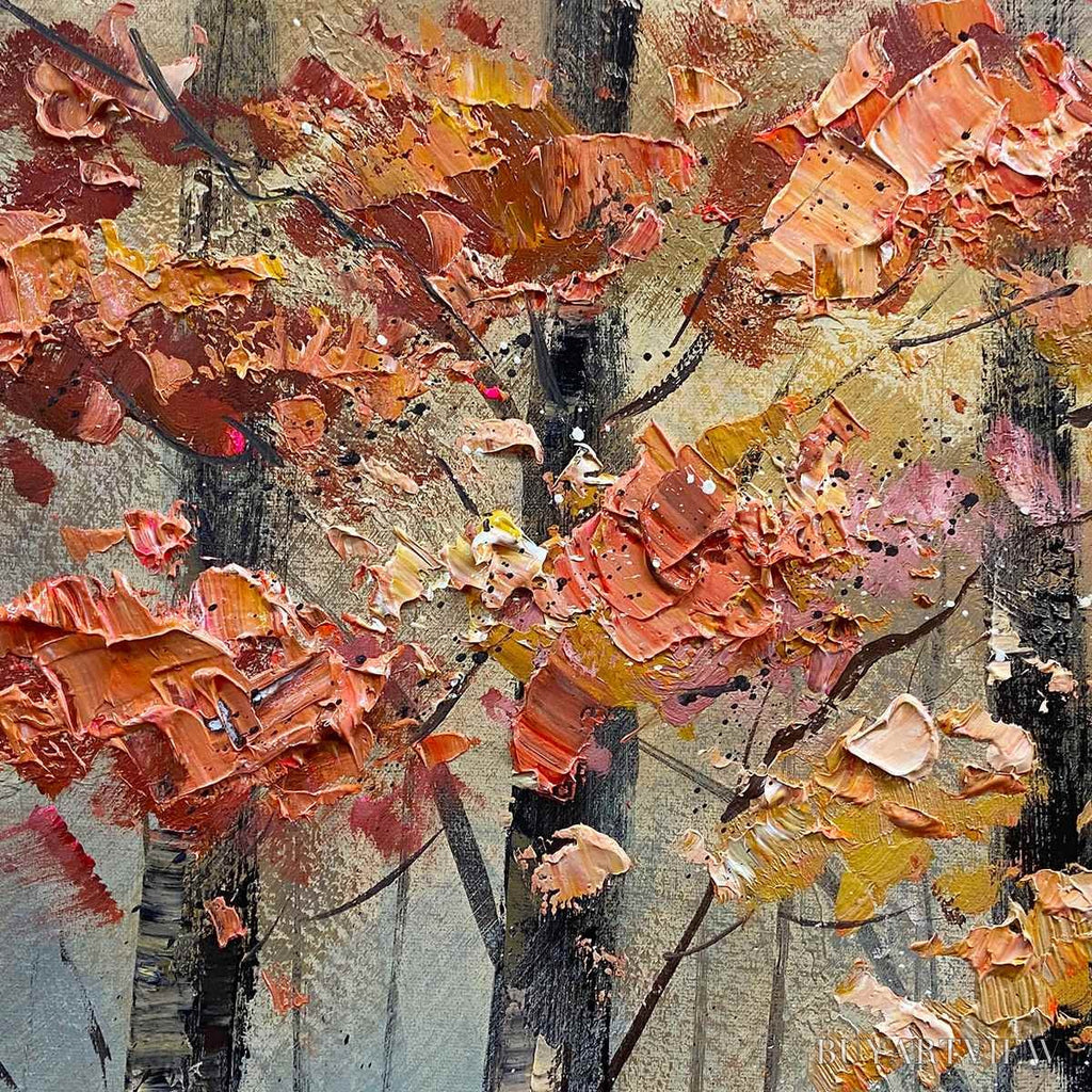 ARTOVITAS Autumn Trail – Textured Autumn Forest Landscape Painting - image 6