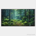 ARTOVITAS Forest Path – Panoramic Green Forest Landscape Painting - image 1
