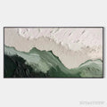 ARTOVITAS Sage River – Green and White Abstract Landscape Impasto Painting - image 1
