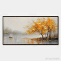 ARTOVITAS Autumn Lake Tree – Golden Tree Lakeside Painting - image 1
