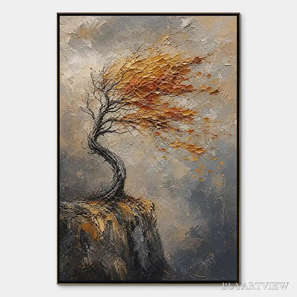 ARTOVITAS Windfall Tree – Windswept Autumn Tree Painting - image 1