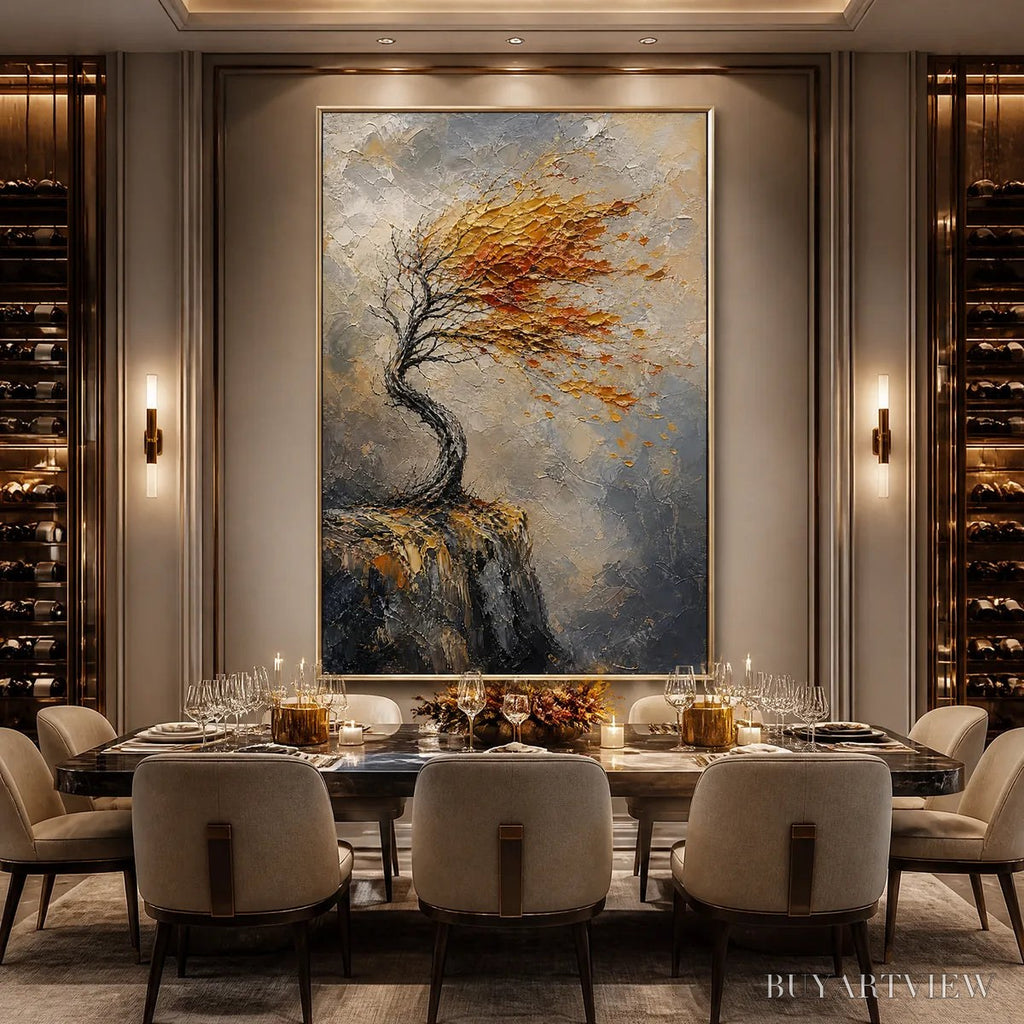 ARTOVITAS Windfall Tree – Windswept Autumn Tree Painting - image 2