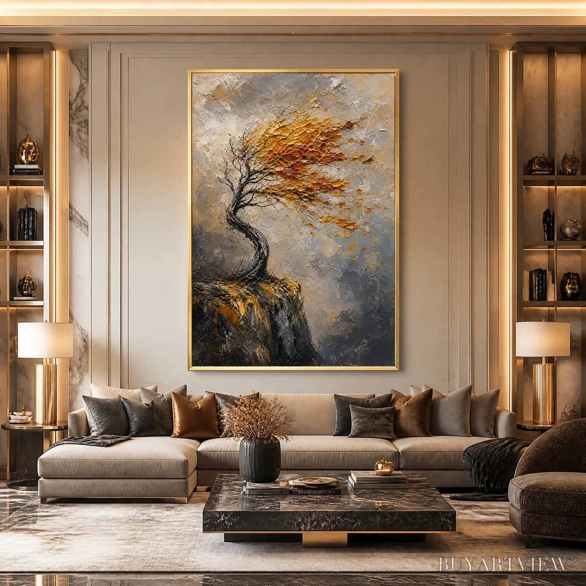 ARTOVITAS Windfall Tree – Windswept Autumn Tree Painting - image 5