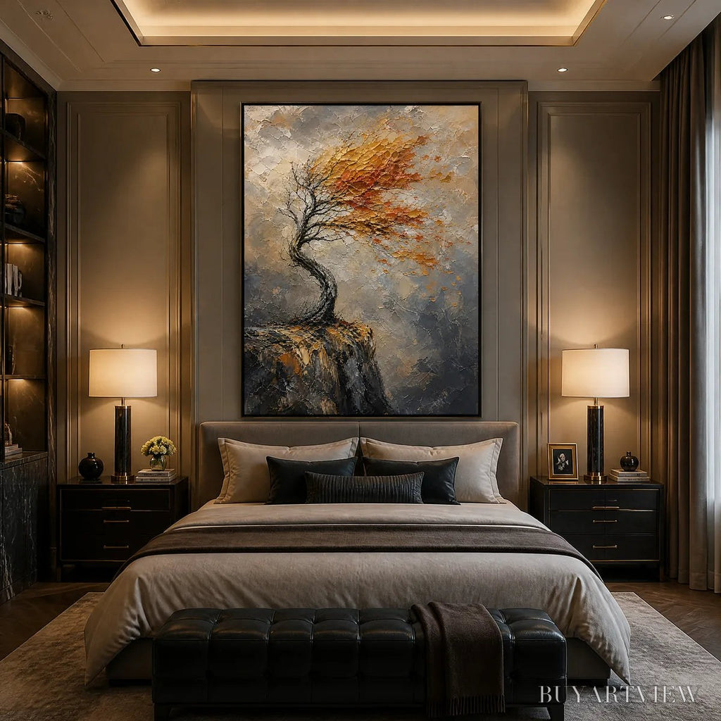 ARTOVITAS Windfall Tree – Windswept Autumn Tree Painting - image 6