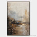 ARTOVITAS Mist Over Lake – Misty Abstract Lake Painting - image 1