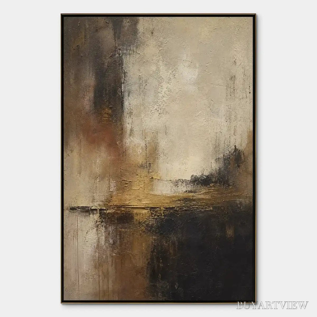 ARTOVITAS Blackwater Glow – Dark Lake Abstract Landscape - image 1