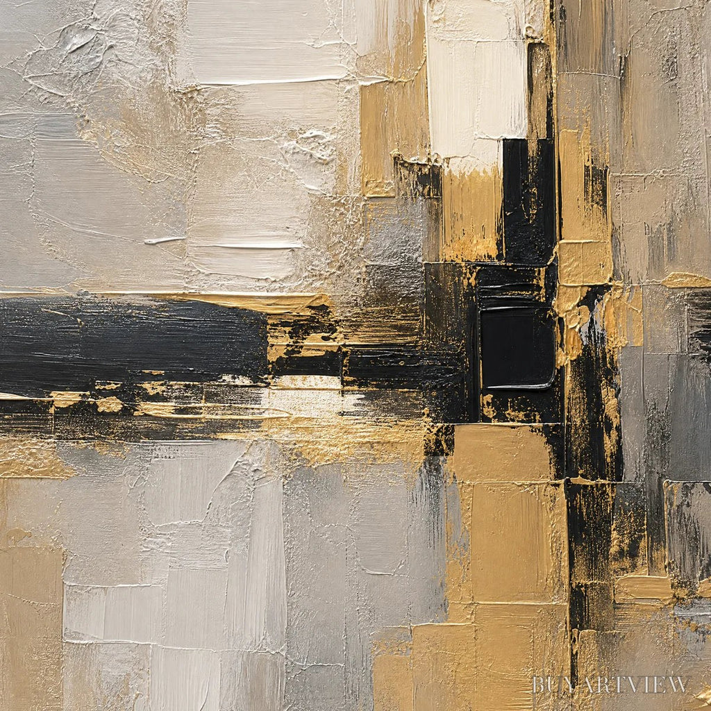 ARTOVITAS Golden Haze – Golden Mist Abstract Landscape - image 3