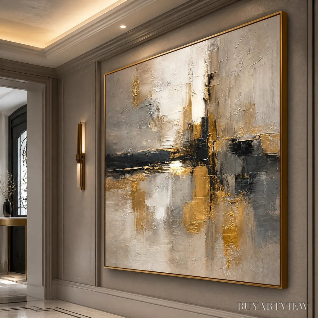 ARTOVITAS Golden Haze – Golden Mist Abstract Landscape - image 4