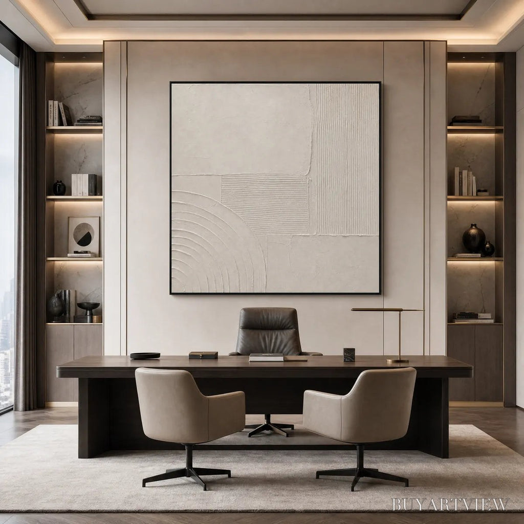 ARTOVITAS Sanctuary – Textured Wabi Sabi Minimalist Abstract Painting - image 2