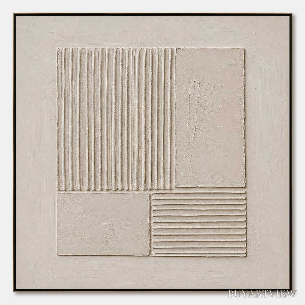 ARTOVITAS Sanctuary – Textured Wabi-Sabi Minimalist Abstract Painting - image 1