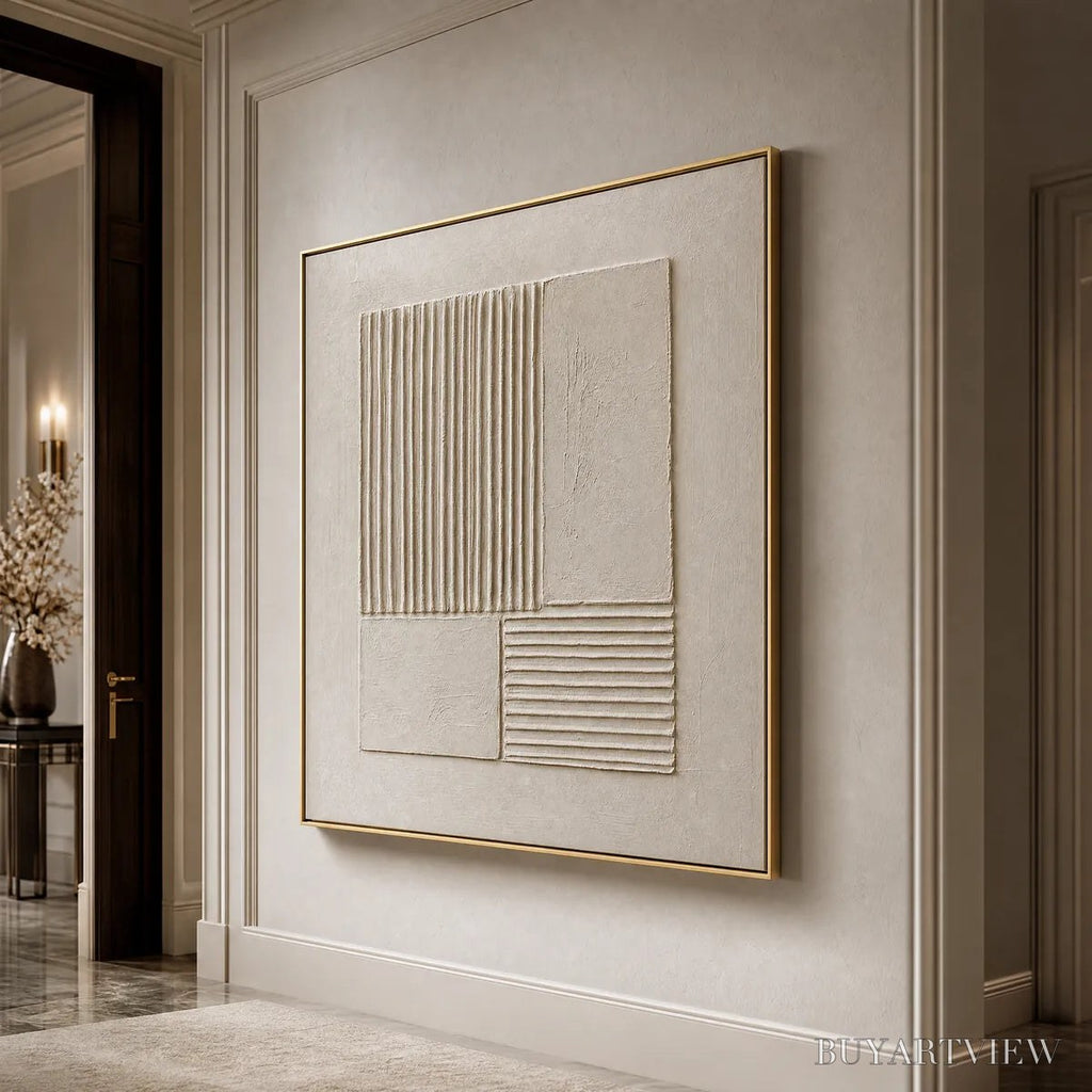 ARTOVITAS Sanctuary – Textured Wabi-Sabi Minimalist Abstract Painting - image 5