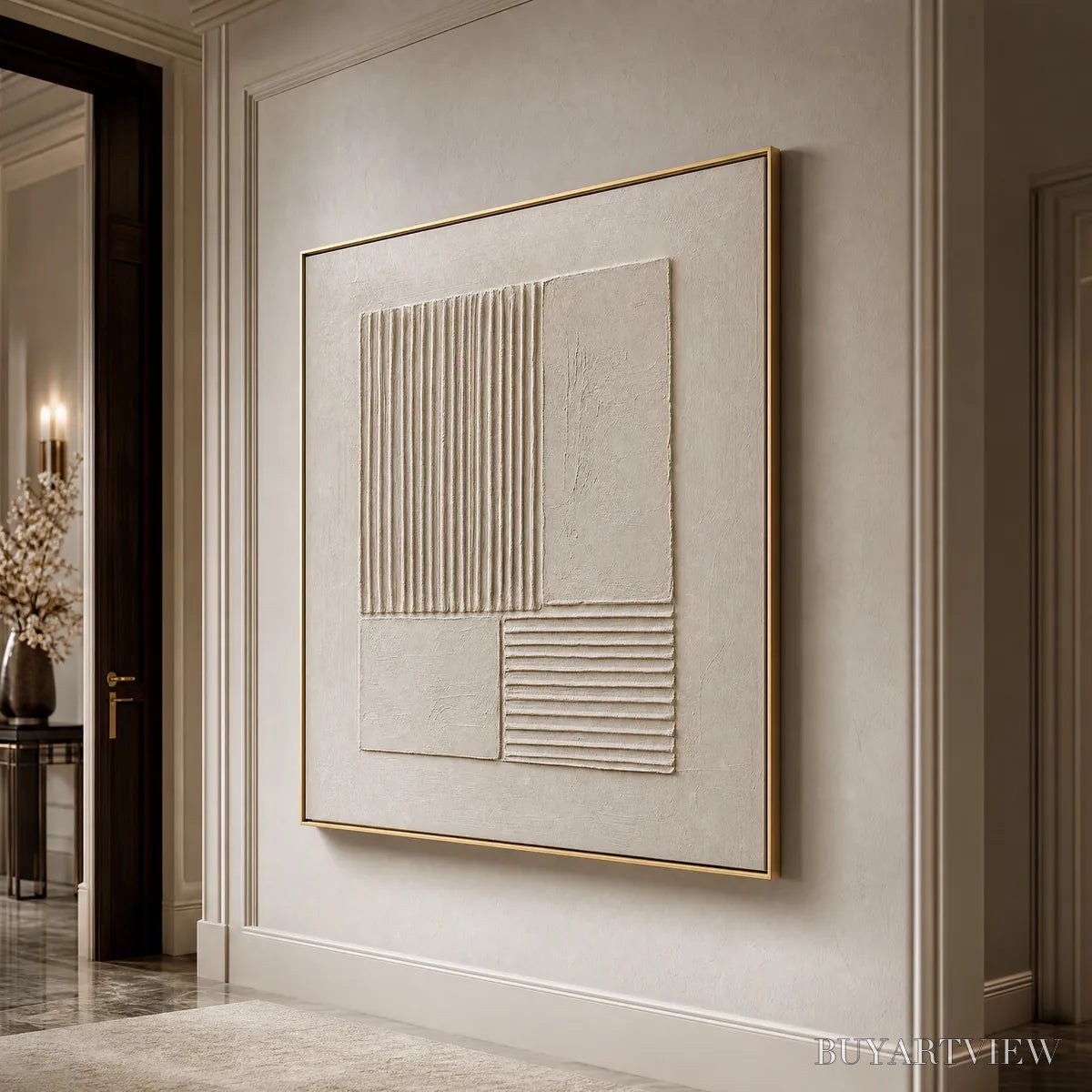 ARTOVITAS Sanctuary – Textured Wabi-Sabi Minimalist Abstract Painting - image 5