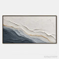 ARTOVITAS Aeon – Textured Grey and Gold Abstract Landscape Painting - image 1