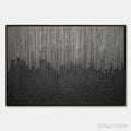 ARTOVITAS Ashen Cascade – Large Textured Black and Grey Abstract - image 1