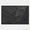ARTOVITAS Obsidian – Textured Minimalist Impasto Painting in Deep Black - image 1