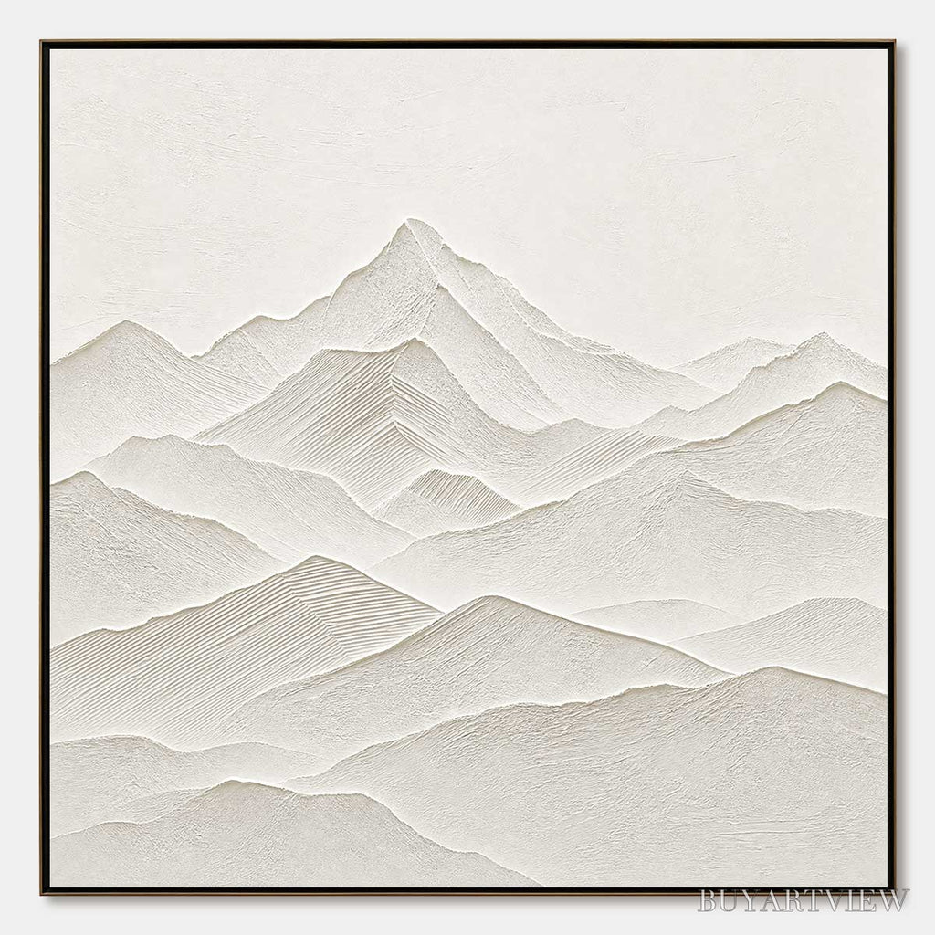 ARTOVITAS Zenith – Textured Minimalist Mountainscape in Wabi Sabi Style - image 1