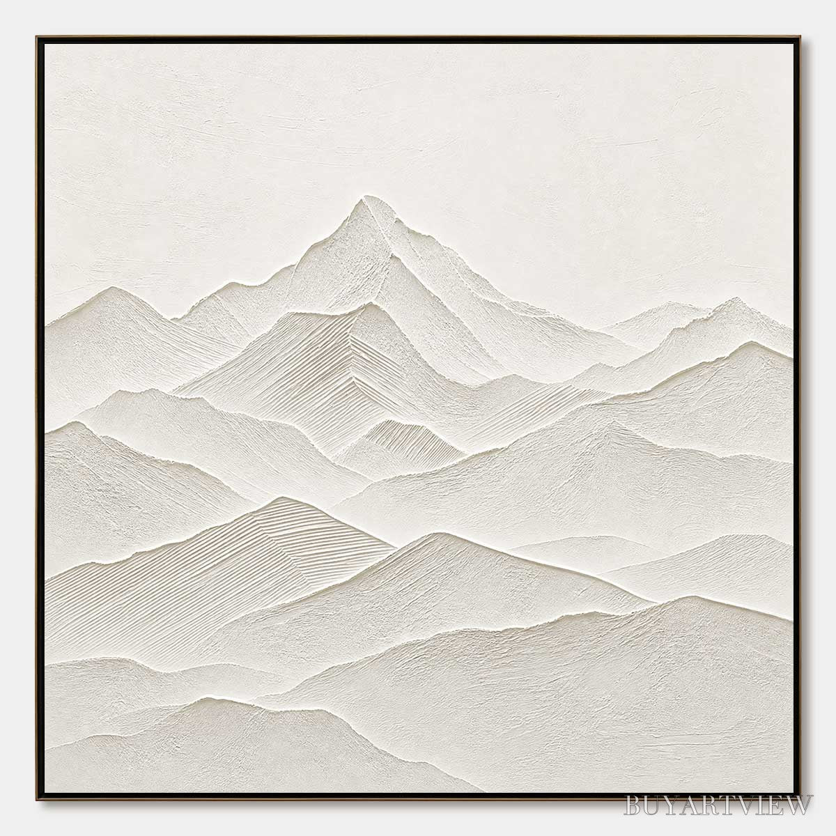 ARTOVITAS Zenith – Textured Minimalist Mountainscape in Wabi Sabi Style - image 1