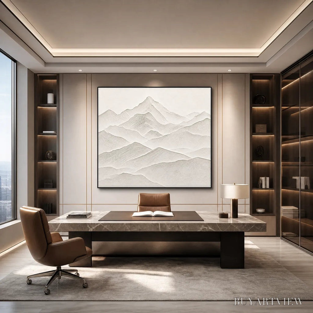 ARTOVITAS Zenith – Textured Minimalist Mountainscape in Wabi Sabi Style - image 2