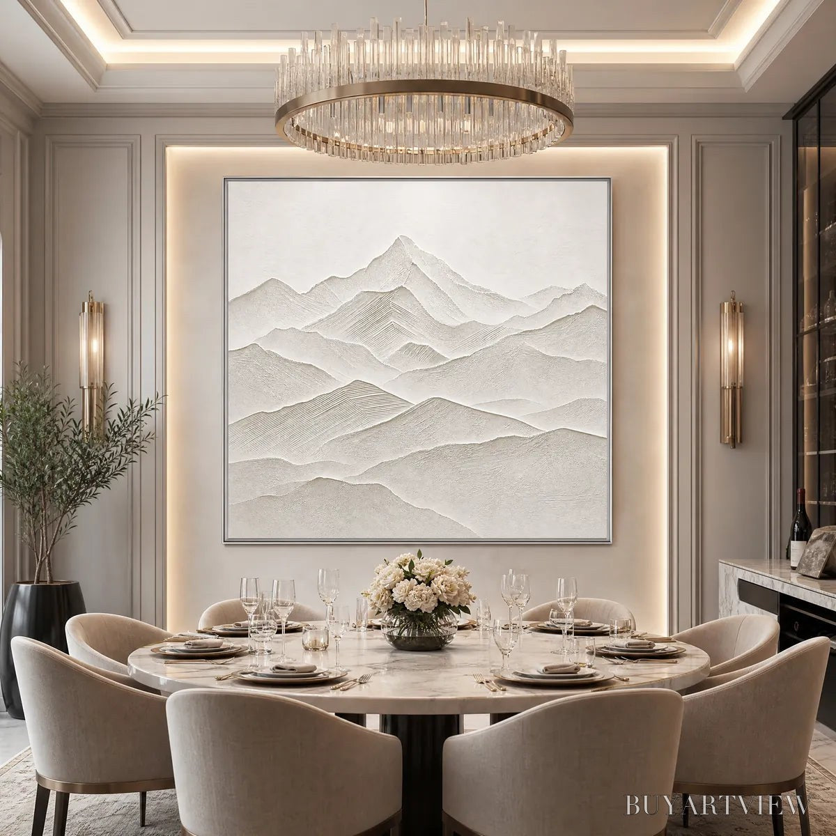 ARTOVITAS Zenith – Textured Minimalist Mountainscape in Wabi Sabi Style - image 4