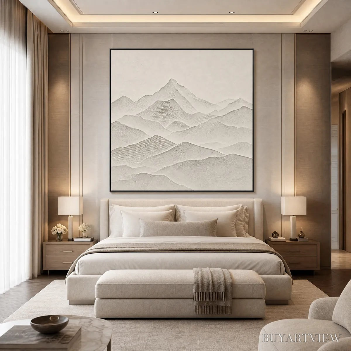ARTOVITAS Zenith – Textured Minimalist Mountainscape in Wabi Sabi Style - image 5