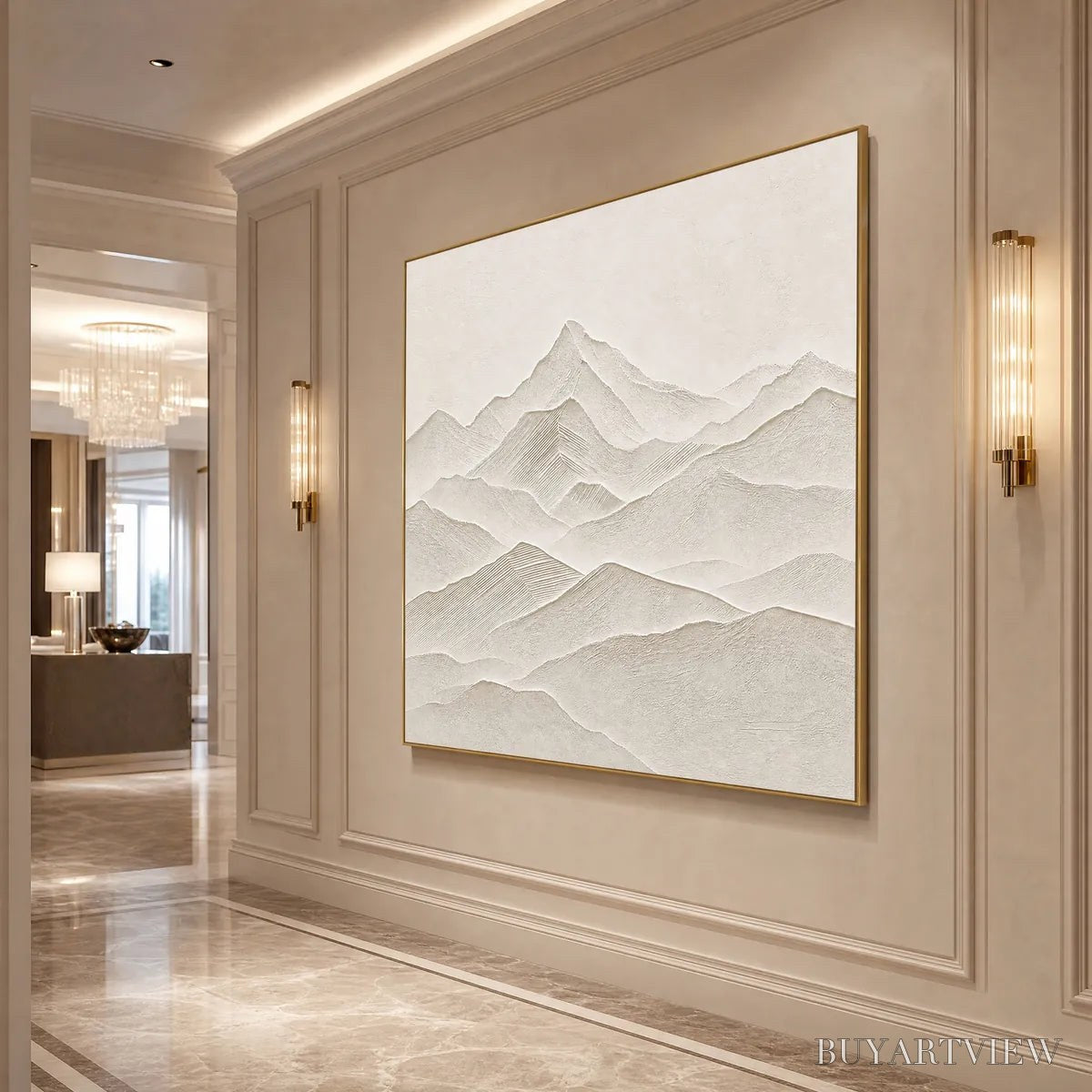 ARTOVITAS Zenith – Textured Minimalist Mountainscape in Wabi Sabi Style - image 6