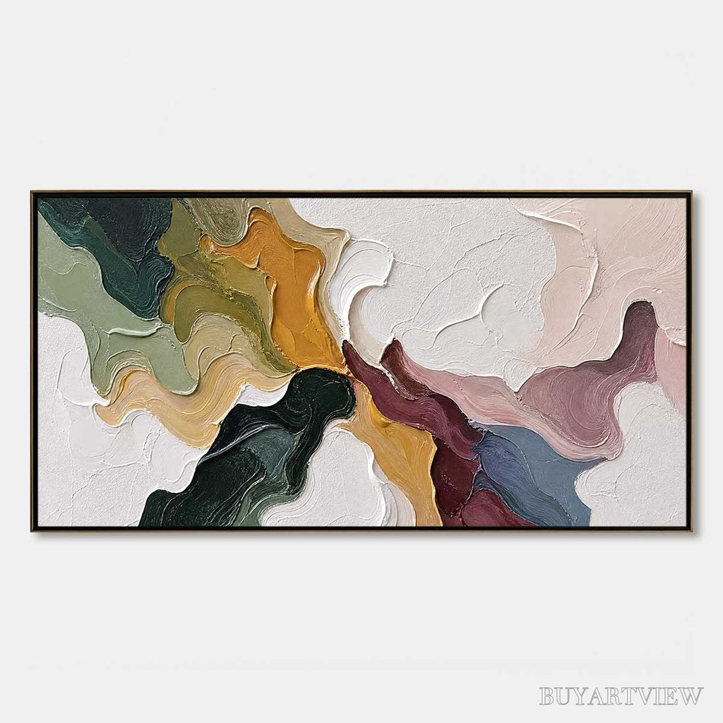 ARTOVITAS Confluence – Colorful Textured Abstract Impasto - image 1