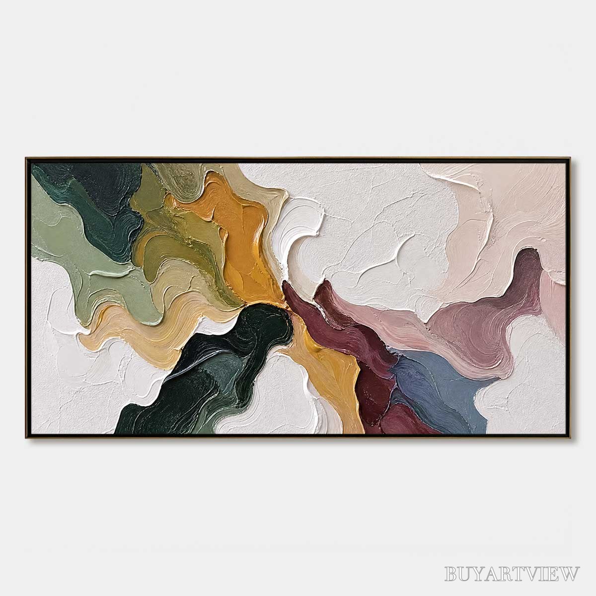 ARTOVITAS Confluence – Colorful Textured Abstract Impasto - image 1