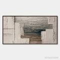 ARTOVITAS Strata – Large Horizontal Textured Wabi Sabi Abstract Painting - image 1