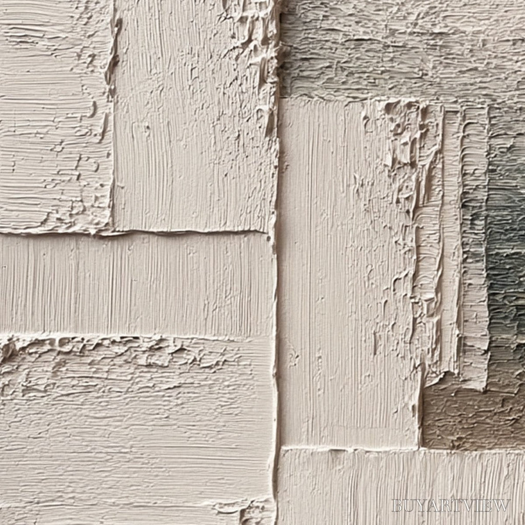 ARTOVITAS Strata – Large Horizontal Textured Wabi Sabi Abstract Painting - image 3