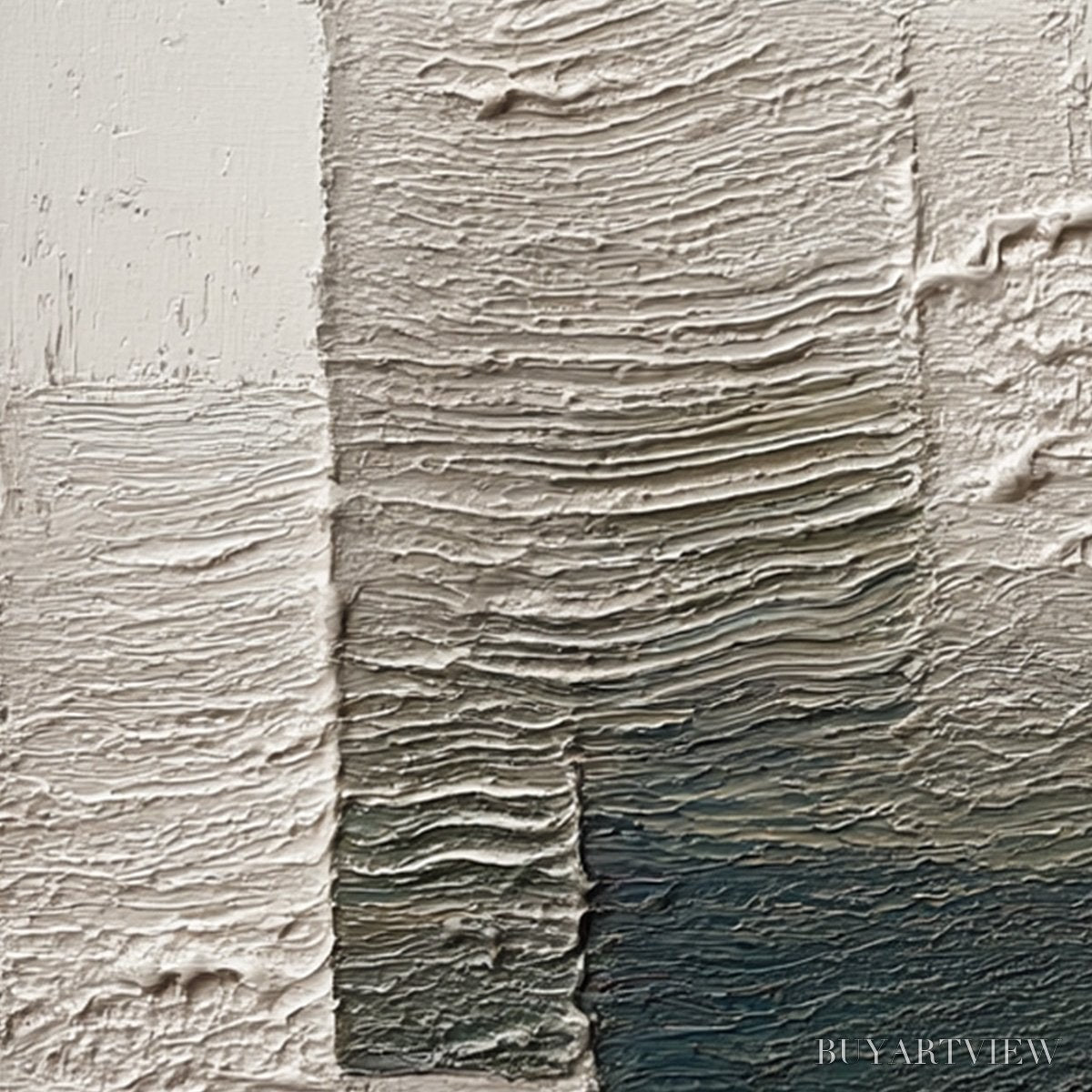 ARTOVITAS Strata – Large Textured Wabi Sabi Abstract Painting - image 3