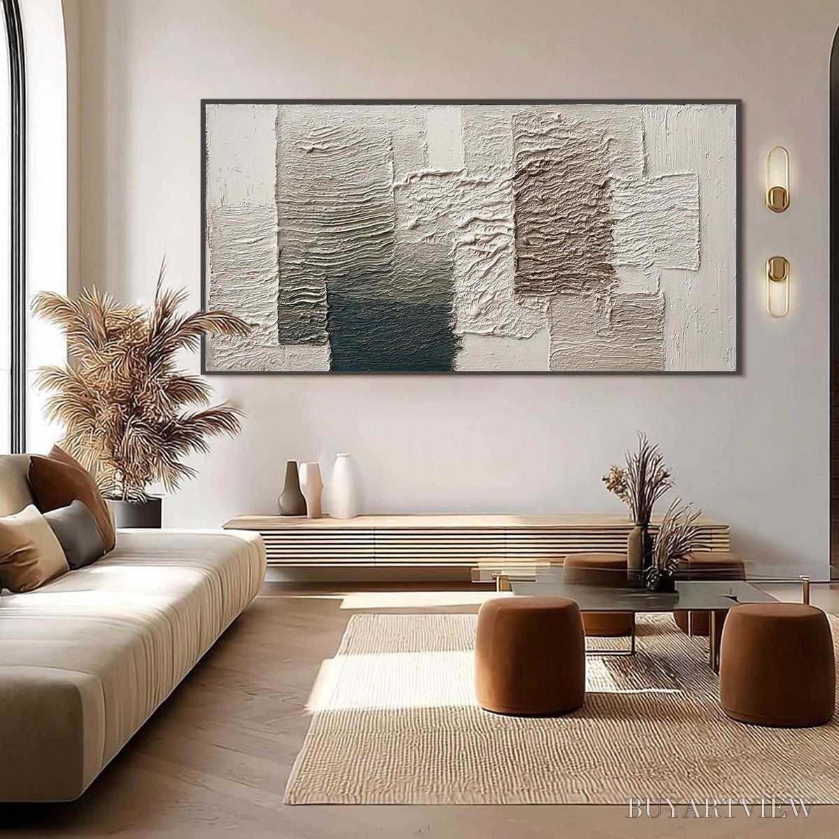 ARTOVITAS Strata – Large Textured Wabi Sabi Abstract Painting - image 6