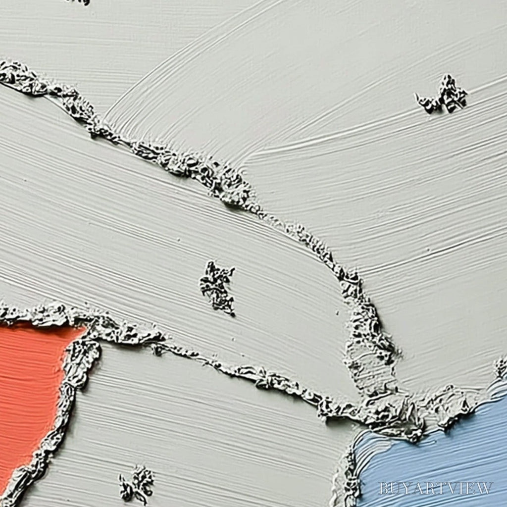 ARTOVITAS Riverbeds – Textured Abstract Painting with Minimalist Color Accents - image 3