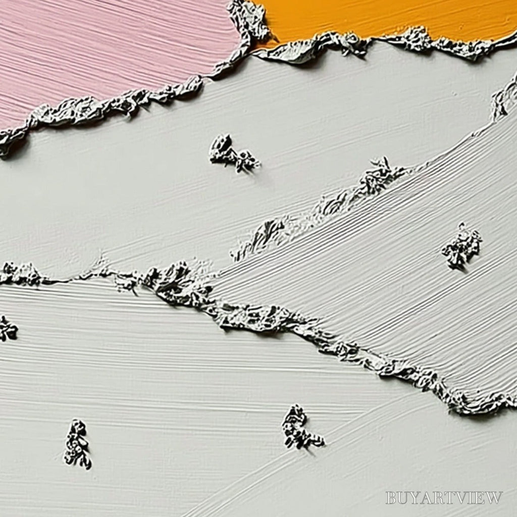 ARTOVITAS Riverbeds – Textured Abstract Painting with Minimalist Color Accents - image 5