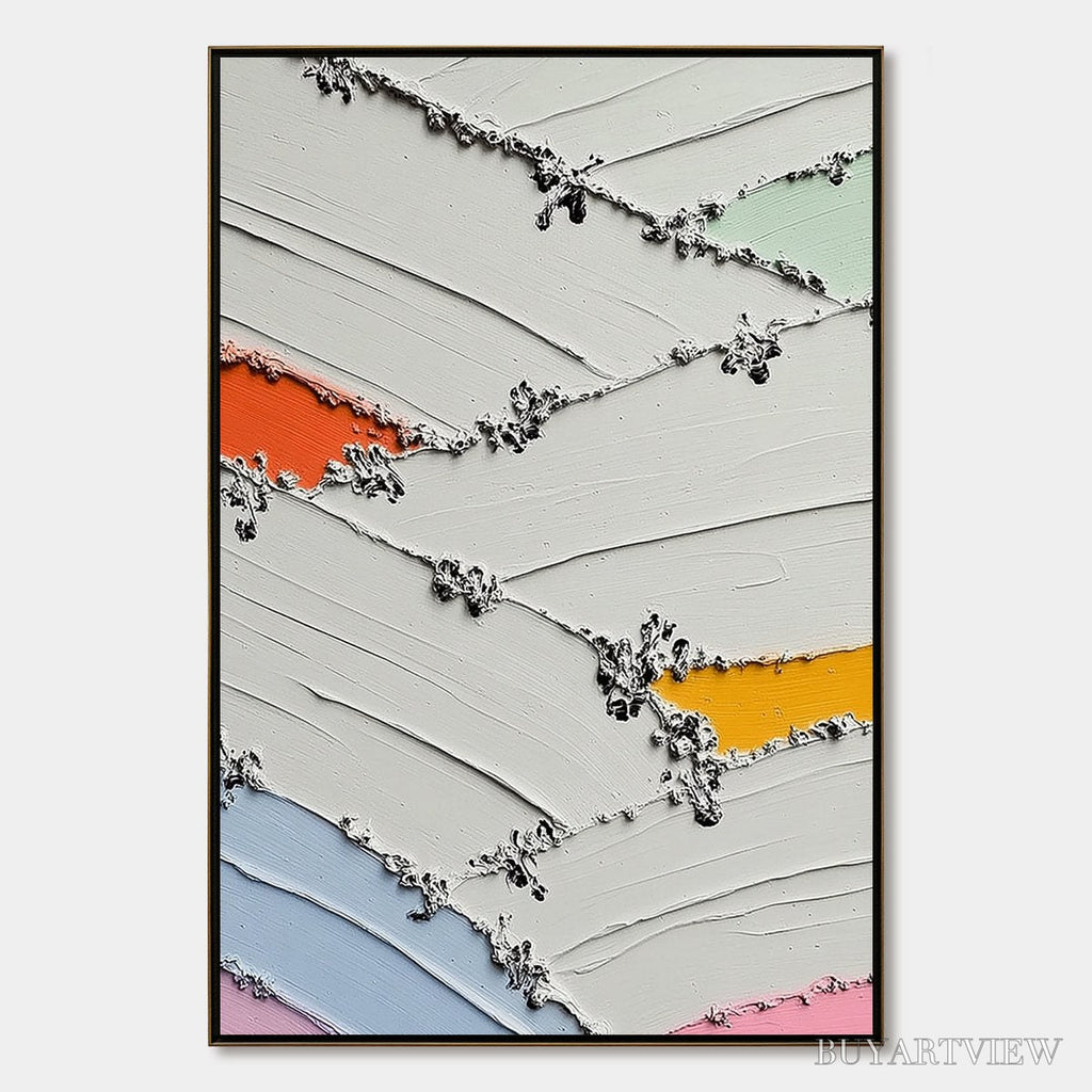 ARTOVITAS Moments of Color Abstract Oil Painting | Textured - image 1