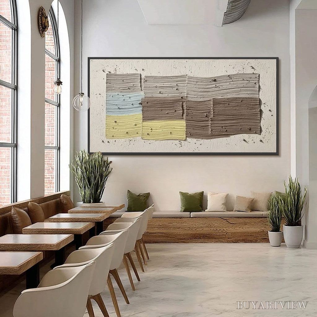ARTOVITAS Strata – Textured Wabi Sabi Abstract Painting in Earthy Hues - image 6